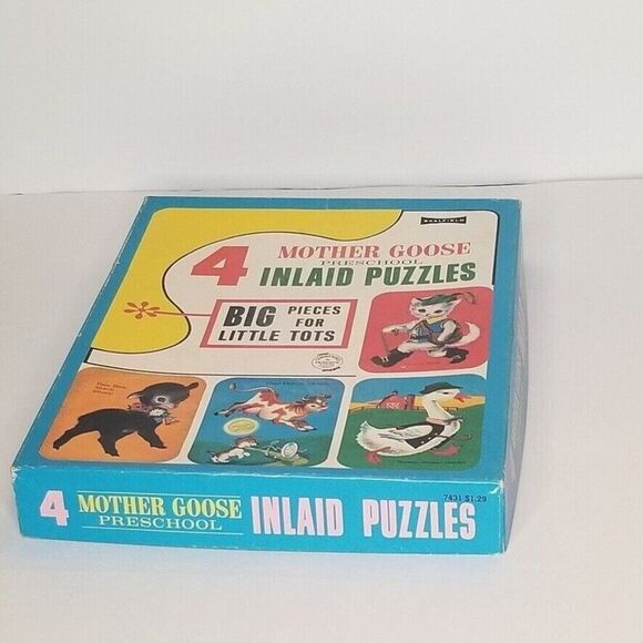 Vintage Saalfield Mother Goose Preschool 4 Inlaid Puzzles Puss in Boots 1965 - Picture 5 of 12